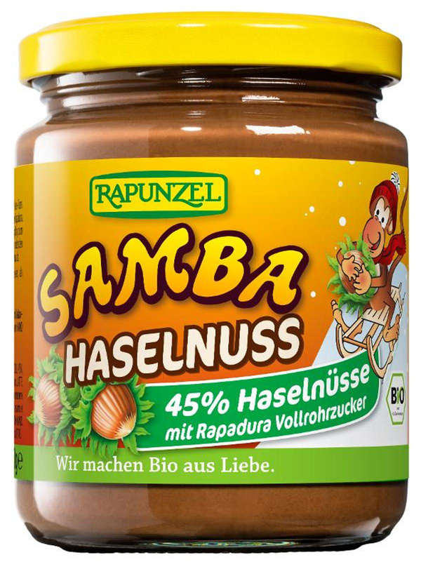 Produktfoto zu Brotaufstrich Haselnuss Samba 250g
