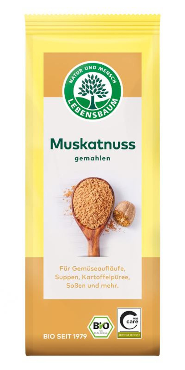 Produktfoto zu Muskatnuß gemahlen Tüte 40g